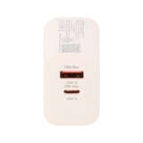 อะแดปเตอร์ FOX Wall USB Charger 1 USB-A (PD18W) / 1 USB-C (PD33W) + USB-C to USB-C Cable 1M. White (AC-314)