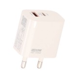 อะแดปเตอร์ FOX Wall USB Charger 1 USB-A (PD18W) / 1 USB-C (PD33W) + USB-C to USB-C Cable 1M. White (AC-314)