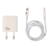 อะแดปเตอร์ Blue Box Wall USB Charger 1 USB-C (PD30W) พร้อมสายชาร์จ + USB-C to Lightning Cable White (BB-WC06L)(TISI)