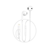 หูฟัง FOX 2-in-1 Wired Earphones Type-C and Lightning with Mic & Volume Control (P95) White