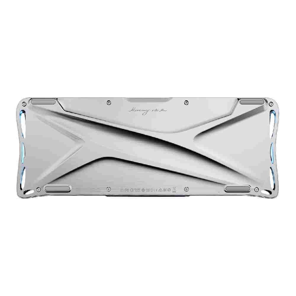 คีย์บอร์ดเกมมิ่ง GravaStar Magnetic Gaming Keyboard Mercury V60 Pro - Chrome Silver