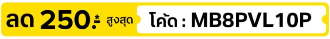 ลด 250.- ใส่โค้ด MB8PVL10P (12 - 31 Aug 26)
