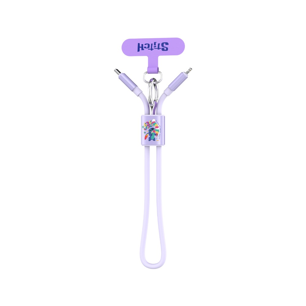 VEGER x Disney สายชาร์จพวงกุญแจ USB-C to Lightning 27W DATA 0.3M Stitch Purple (S13) (VU-CL23)