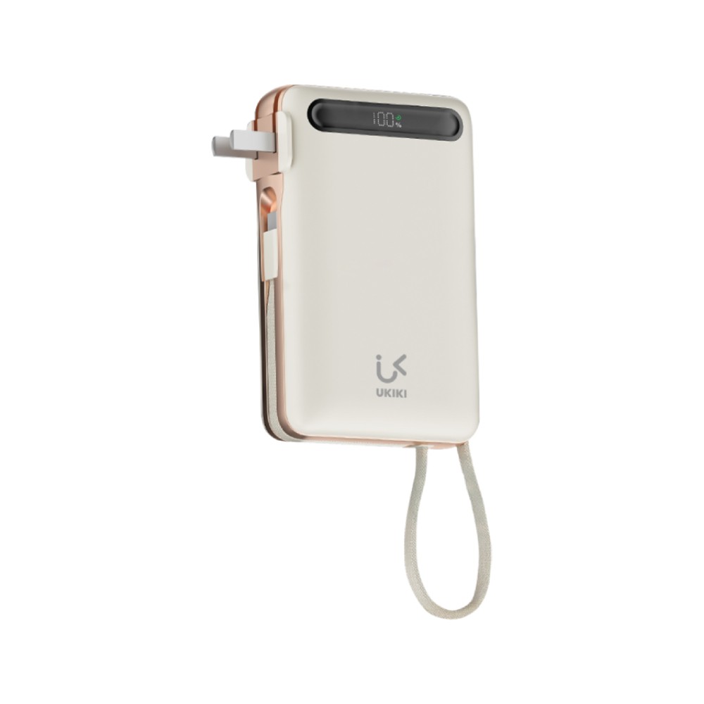 พาวเวอร์แบงค์ Ukiki 20,000 mAh Built-in Cable 3-in-1 22.5W KP20AC-01 (CCC) Cream