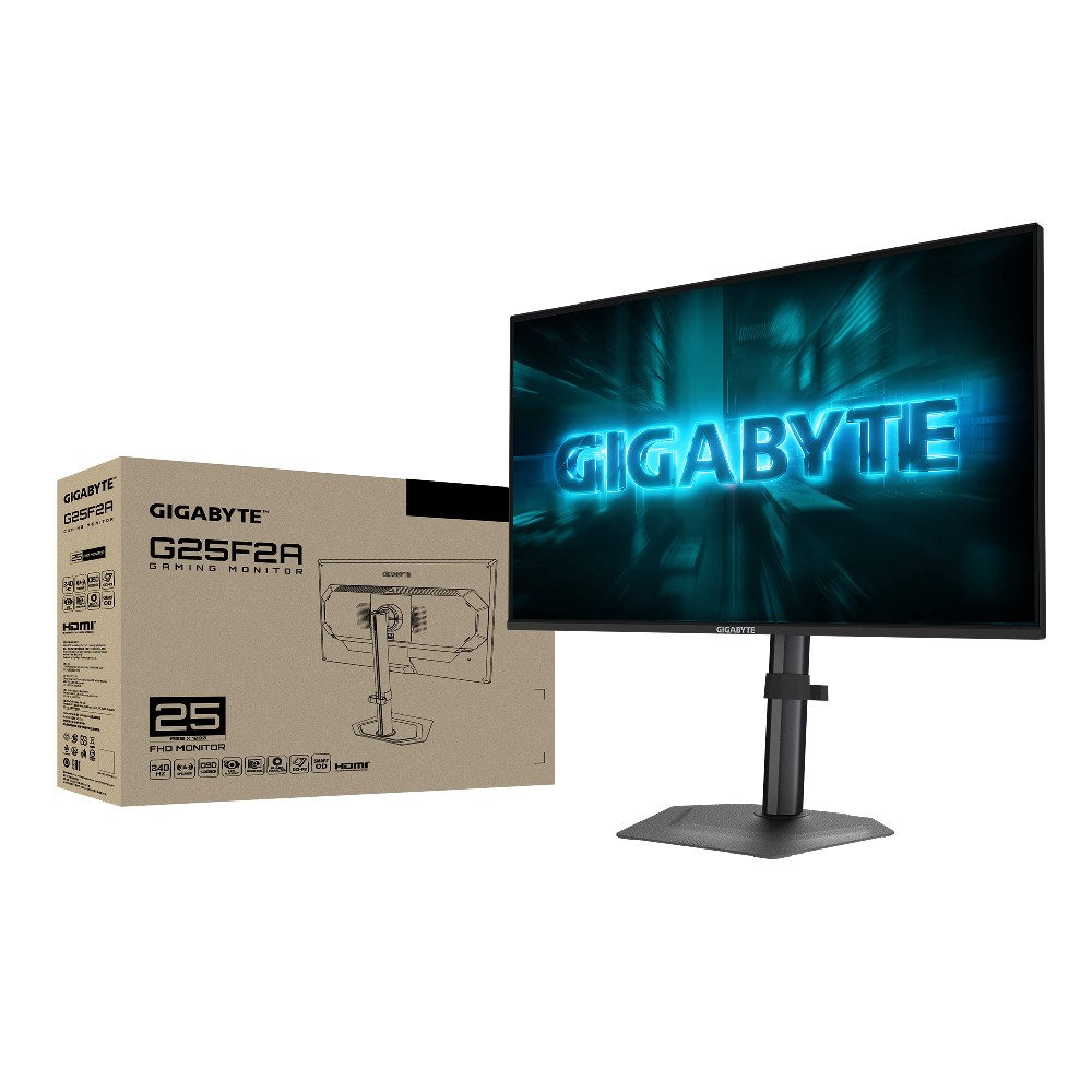 จอมอนิเตอร์ GIGABYTE G25F2A Gaming Monitor (SS IPS 240Hz AMD FreeSync Premium Pivot)