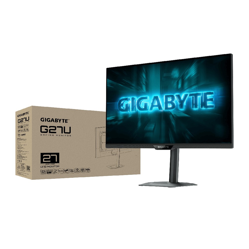 จอมอนิเตอร์ GIGABYTE G27U Gaming Monitor (SS IPS 4K 160Hz FHD 320Hz Dual Mode G-Sync Compatible AMD FreeSync Premium)