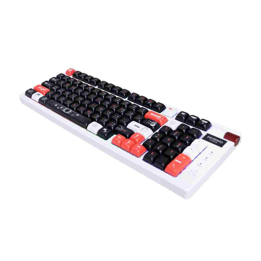 คีย์บอร์ดเกมมิ่ง Nubwo X803 Galactic (White/Black/Red) Blue Switch