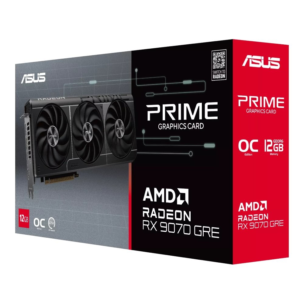 การ์ดจอ ASUS Prime Radeon RX 9070 GRE EVO OC Edition 12GB GDDR6 192-bit