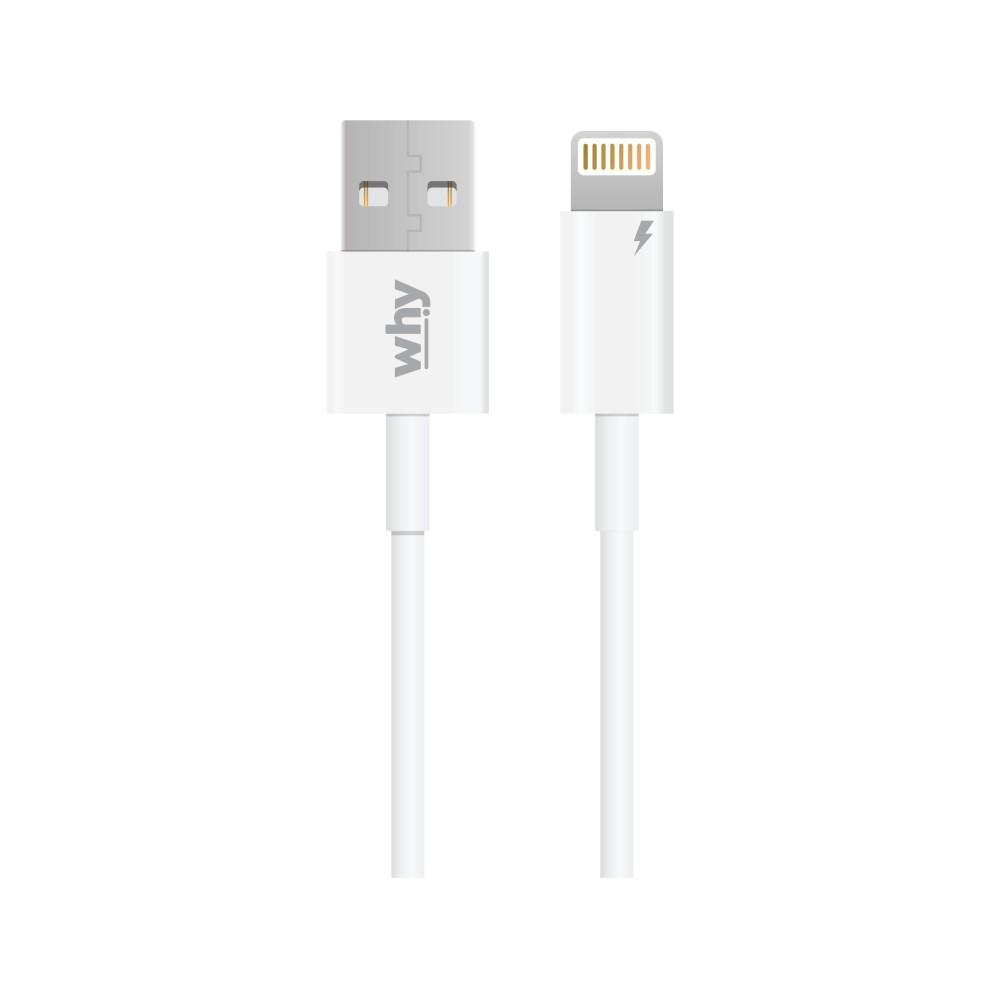สายชาร์จ WHY USB-A to Lightning 2.4A Planet 2M. White (UC-2172B)