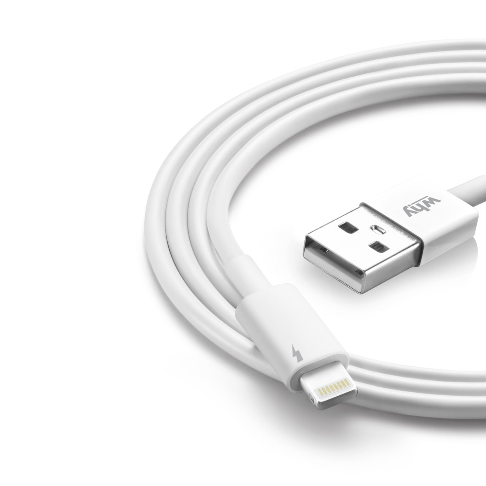 สายชาร์จ WHY USB-A to Lightning 2.4A Planet 2M. White (UC-2172B)