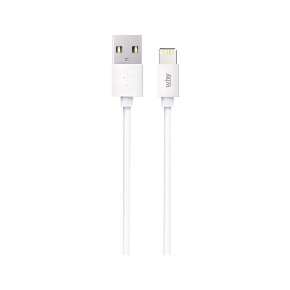 สายชาร์จ WHY USB-A to Lightning 2.4A Space2 1M. White (UC-2131B)