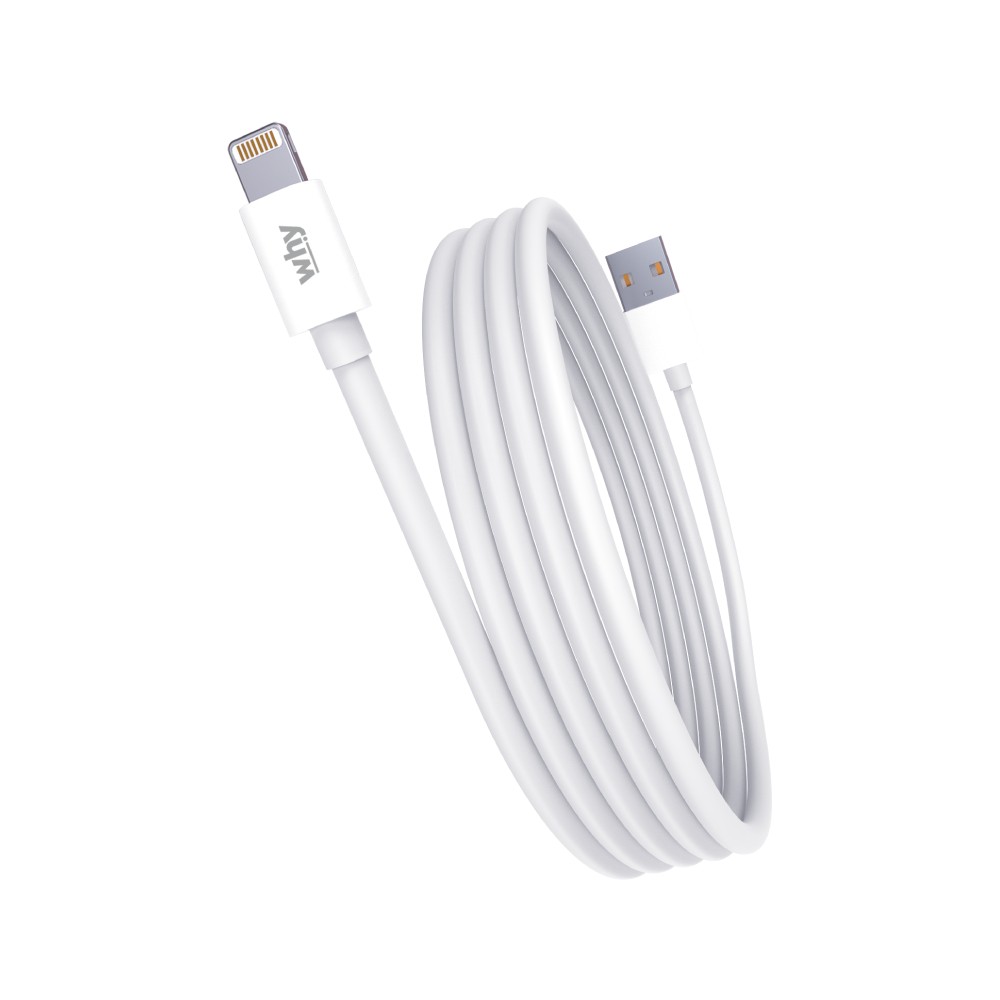 สายชาร์จ WHY USB-A to Lightning 2.4A Space2 1M. White (UC-2131B)