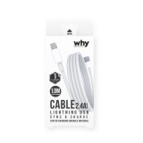 สายชาร์จ WHY USB-A to Lightning 2.4A Space2 1M. White (UC-2131B)