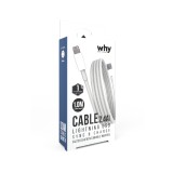 สายชาร์จ WHY USB-A to Lightning 2.4A Space2 1M. White (UC-2131B)