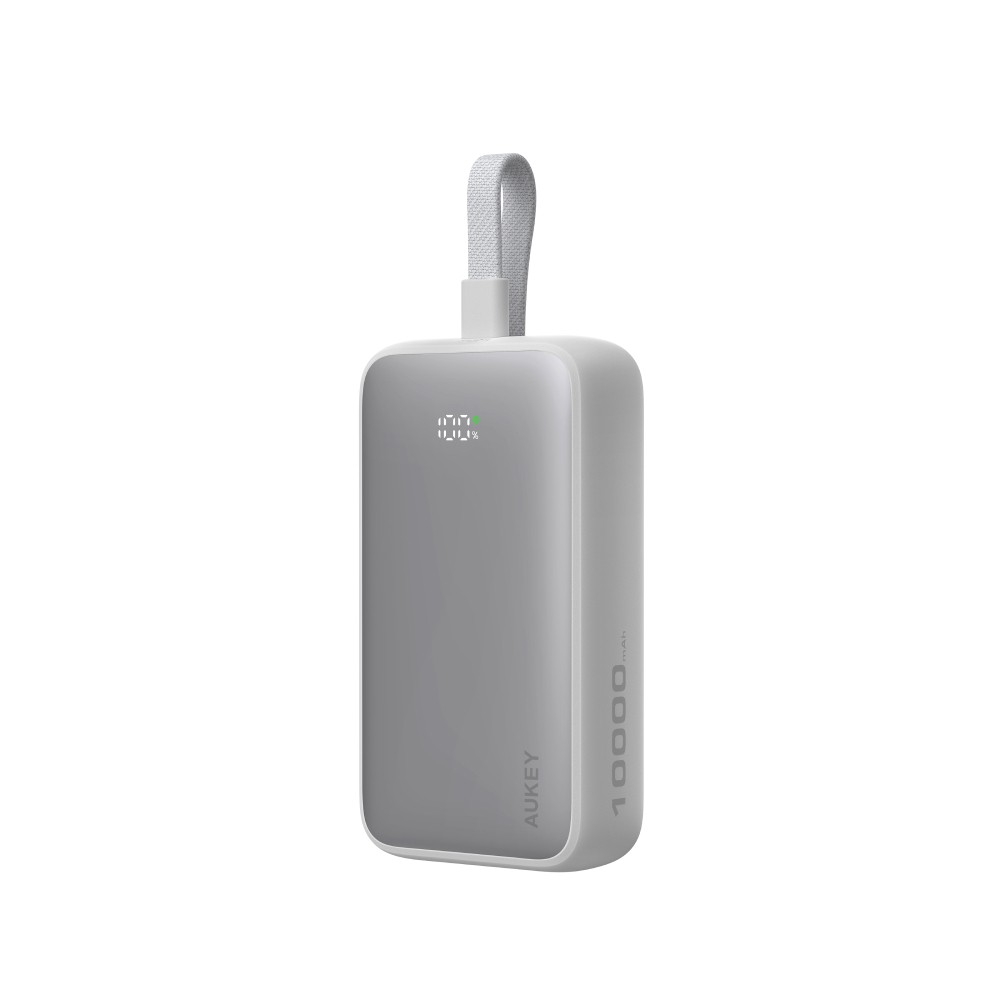 พาวเวอร์แบงค์ AUKEY 10000 mAh Spark Sling Fast Charging USB-C Cable PB-Y61 Light Gray (CCC)