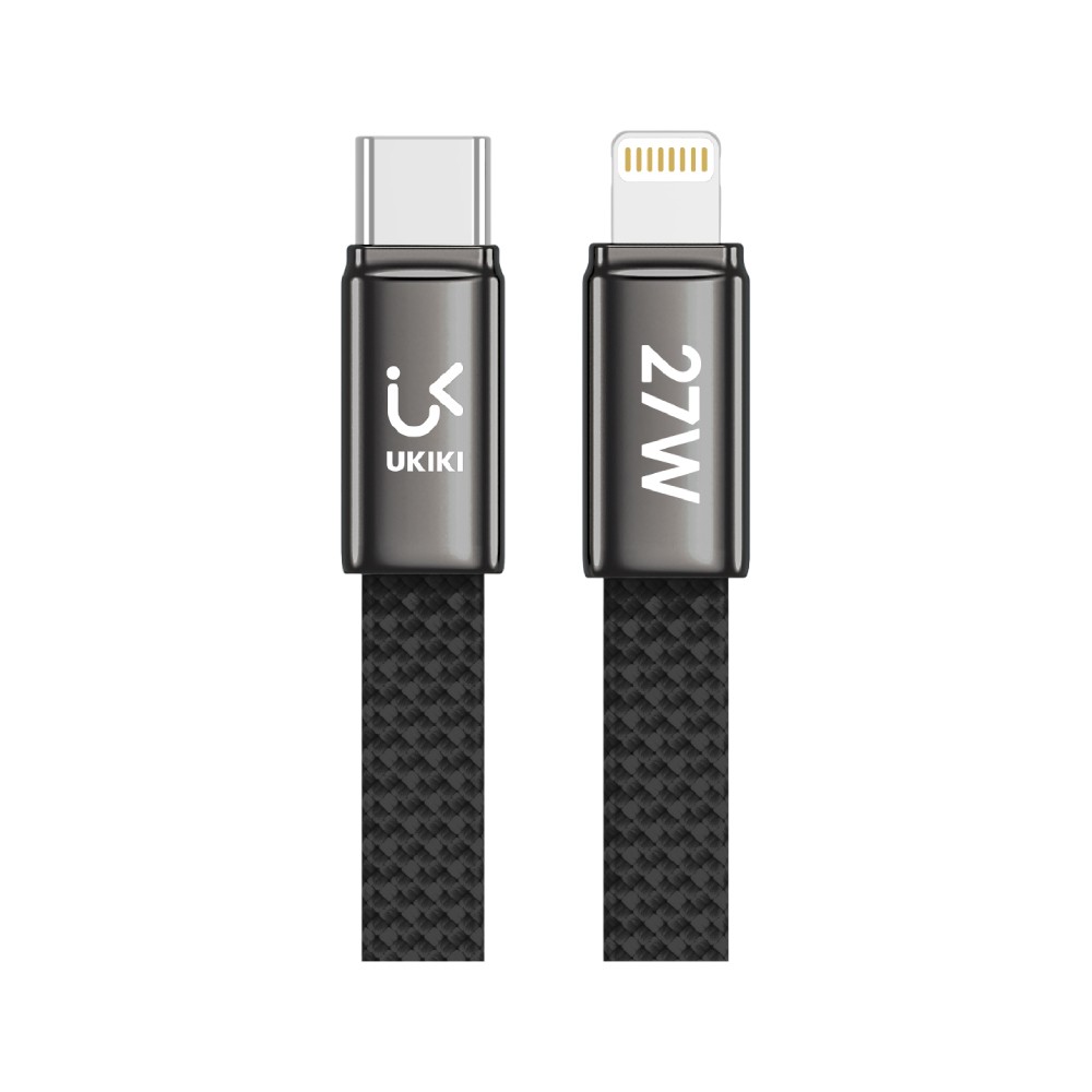 สายชาร์จ UKIKI USB-C to Lightning DATA Cable 27W 1M. Black (KCL-02BK)