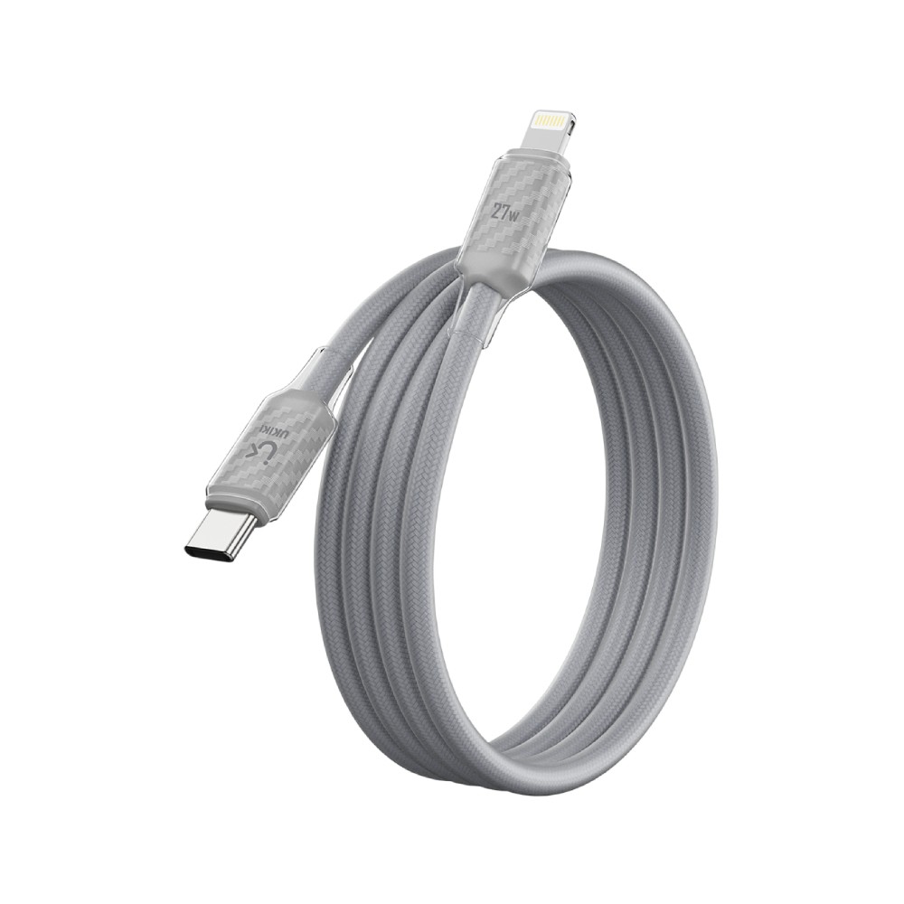 สายชาร์จ UKIKI USB-C to Lightning DATA Cable 27W 1M. Gray (KCL-01GY)