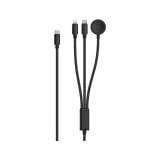 สายชาร์จ UKIKI 3-in-1 Multifunctional Cable 100W 1.2M Black (K3in1-03BK)