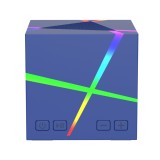 ลำโพงบลูทูธ TECHPRO Bluetooth Magic Cube Speaker RGB HYS-204D Blue