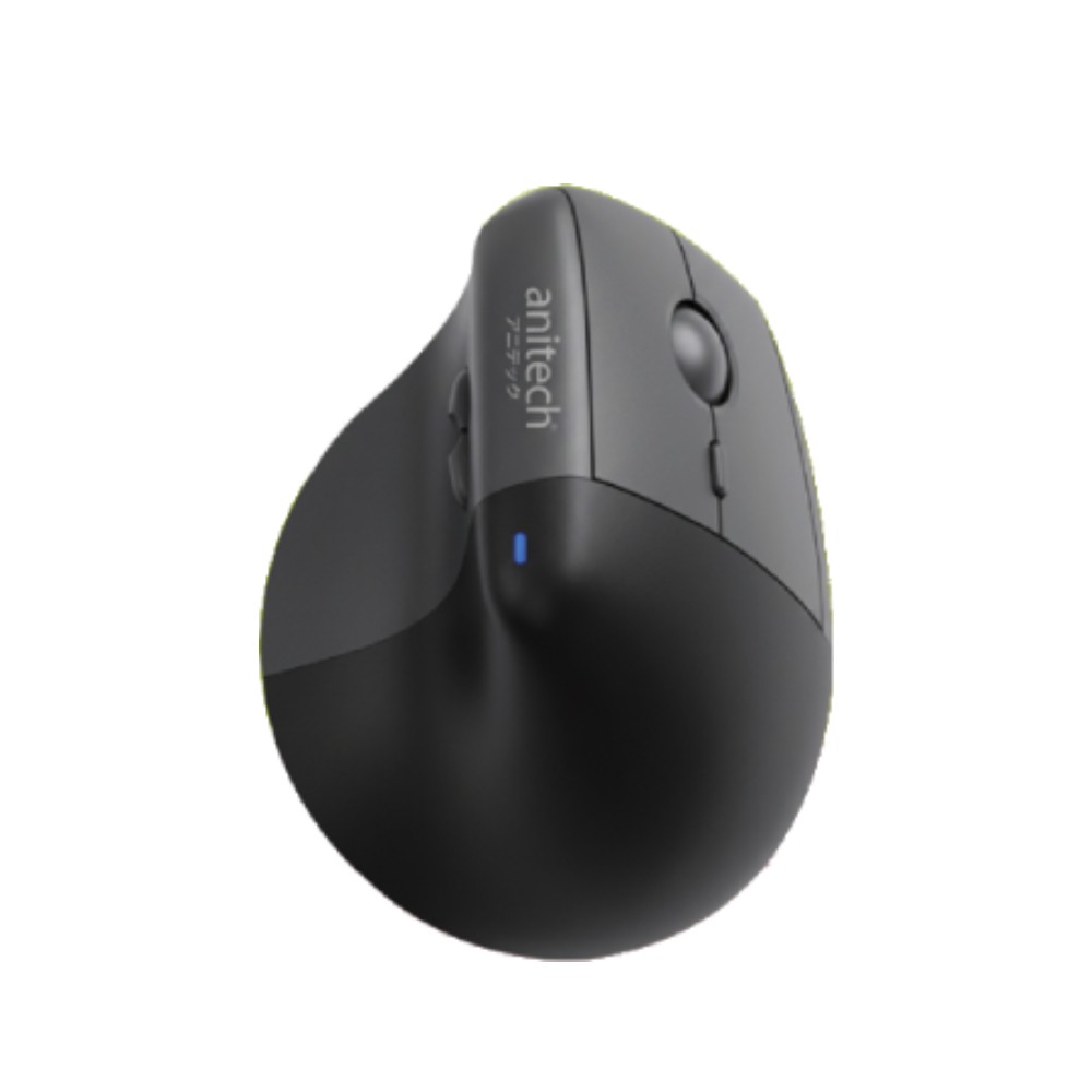 เมาส์ไร้สาย Anitech Vertical W241-BK Dual Function 2.4G+BT Black