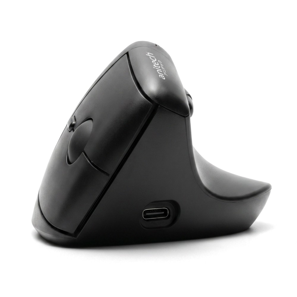 เมาส์ไร้สาย Anitech Vertical W241-BK Dual Function 2.4G+BT Black