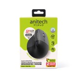 เมาส์ไร้สาย Anitech Vertical W241-BK Dual Function 2.4G+BT Black