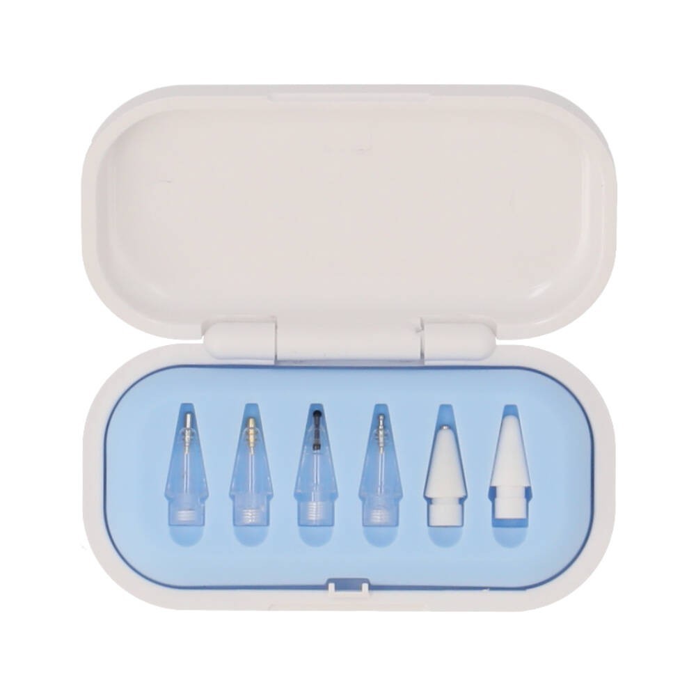 หัวปากกาไอแพด QPLUS Tips for Gen1/2 6 in 1 White/Clear
