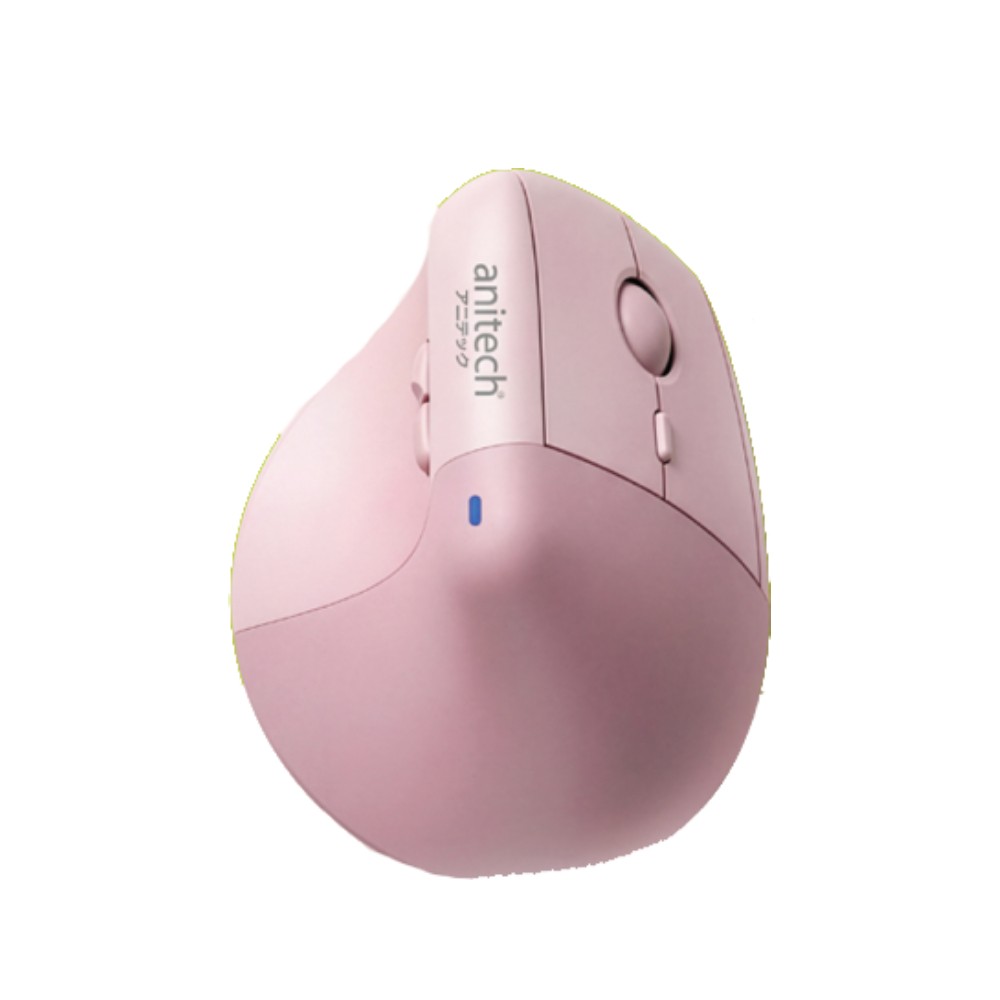 เมาส์ไร้สาย Anitech Vertical W241-PI Dual Function 2.4G+BT Pink