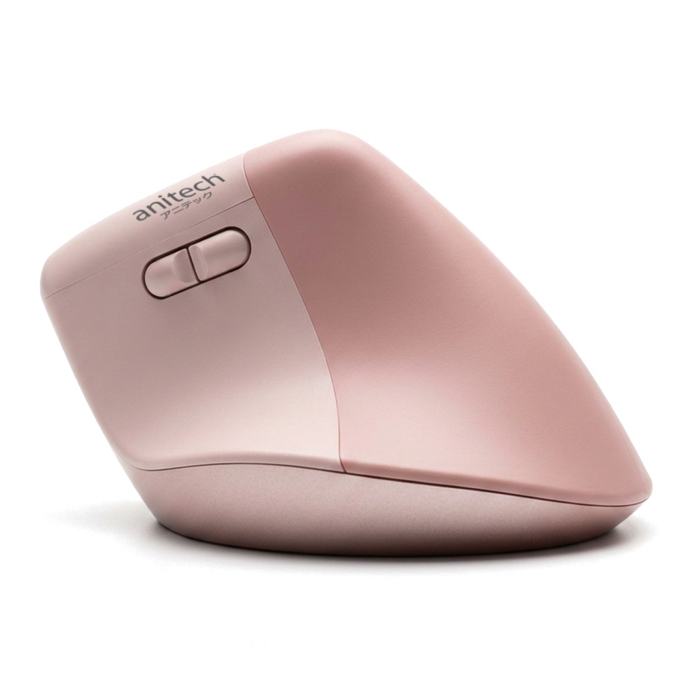 เมาส์ไร้สาย Anitech Vertical W241-PI Dual Function 2.4G+BT Pink