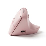 เมาส์ไร้สาย Anitech Vertical W241-PI Dual Function 2.4G+BT Pink