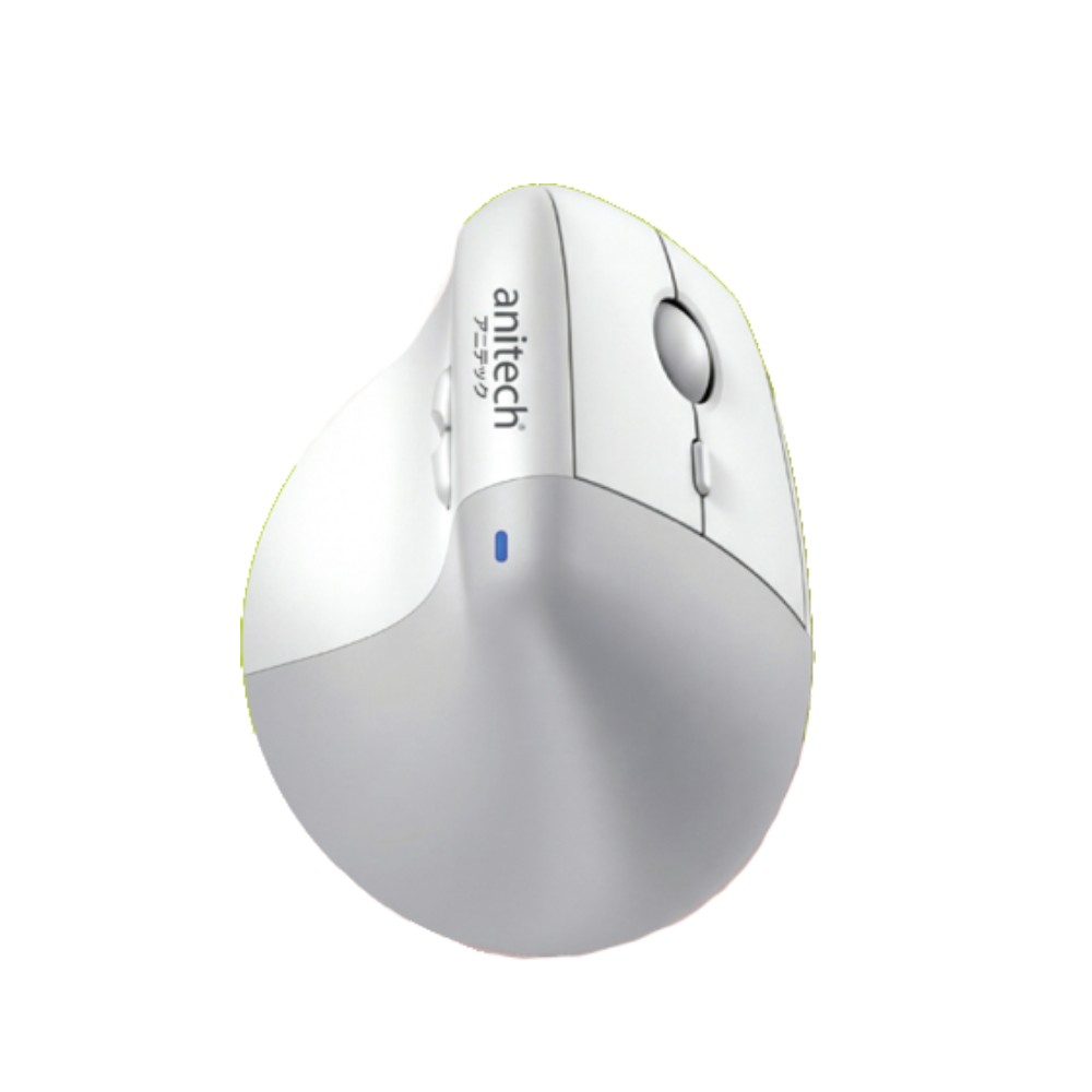 เมาส์ไร้สาย Anitech Vertical W241-WH Dual Function 2.4G+BT White