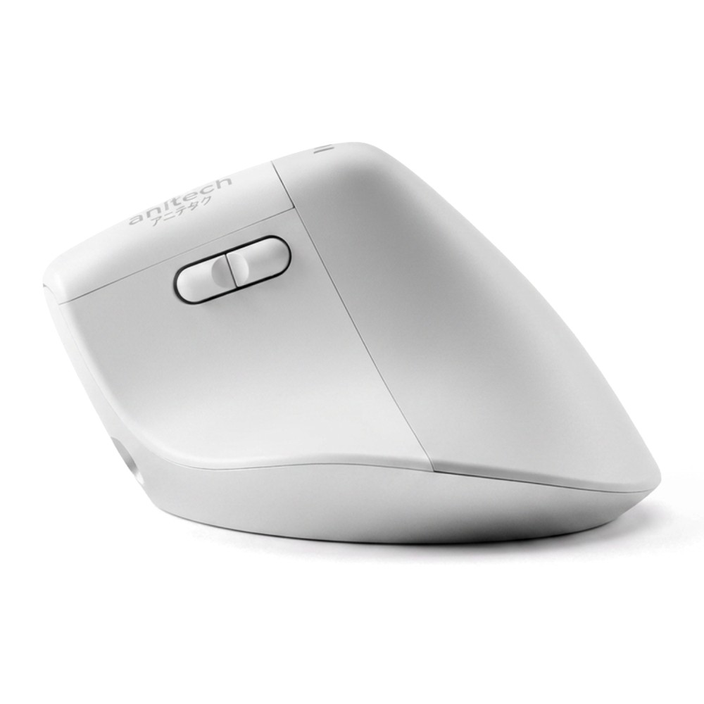 เมาส์ไร้สาย Anitech Vertical W241-WH Dual Function 2.4G+BT White
