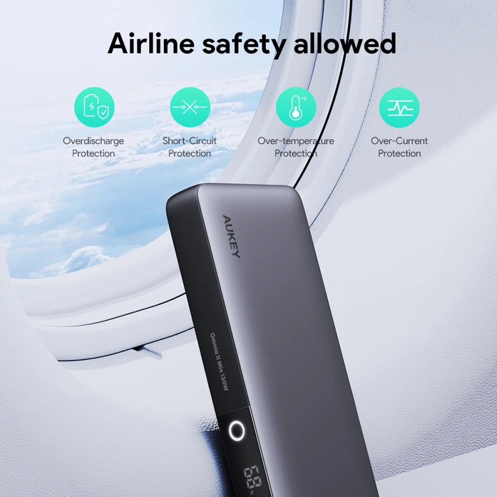 พาวเวอร์แบงค์ AUKEY 20000 mAh Sprint X 130W Portable PB-Y43P Gray (CCC)
