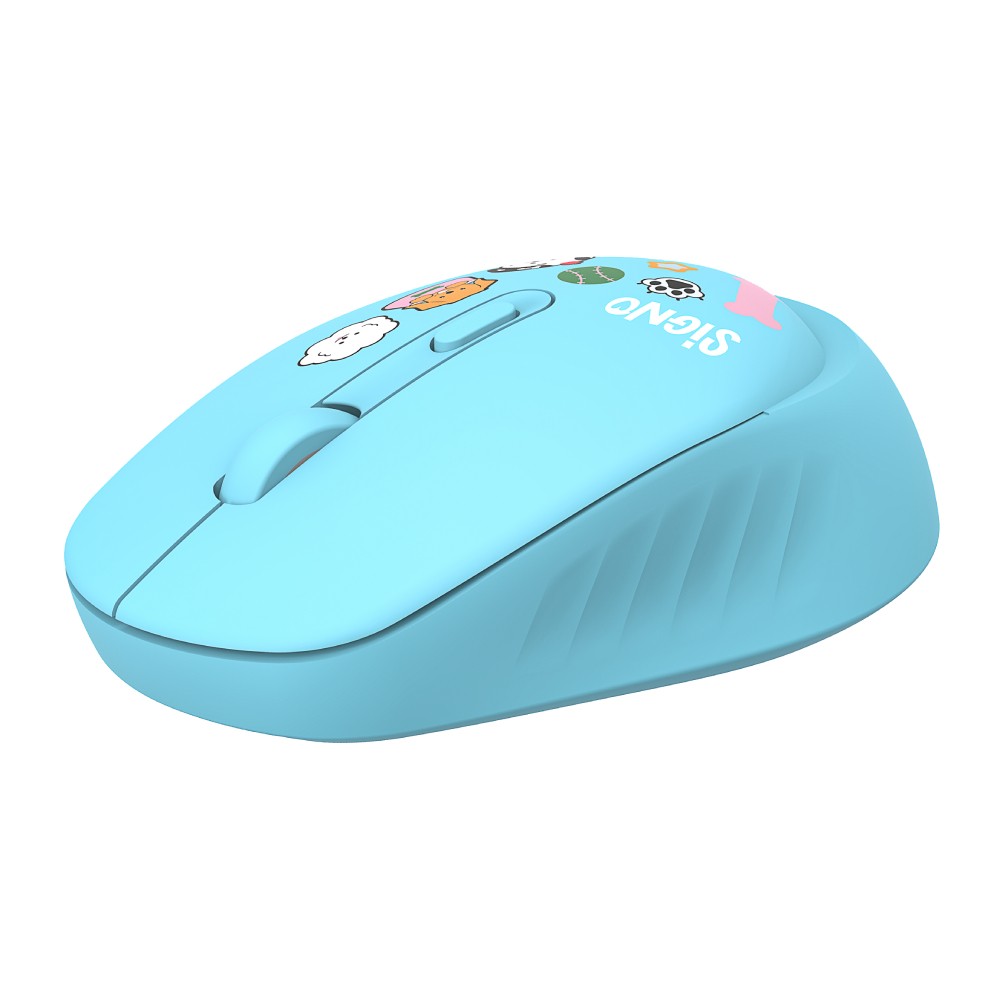 เมาส์และคีย์บอร์ดไร้สาย SIGNO KW-700+WM-100B Blue (TH/EN)
