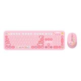 เมาส์และคีย์บอร์ดไร้สาย SIGNO KW-700+WM-100P Pink (TH/EN)