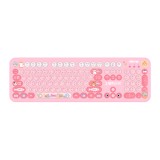 เมาส์และคีย์บอร์ดไร้สาย SIGNO KW-700+WM-100P Pink (TH/EN)