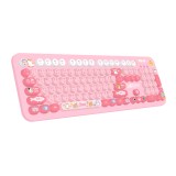 เมาส์และคีย์บอร์ดไร้สาย SIGNO KW-700+WM-100P Pink (TH/EN)