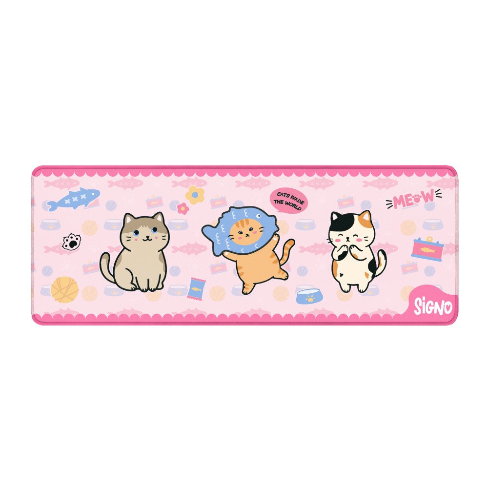 เมาส์และคีย์บอร์ดไร้สาย SIGNO KW-700+WM-100P Pink (TH/EN)