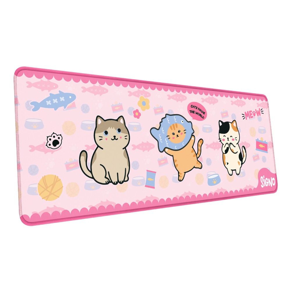 เมาส์และคีย์บอร์ดไร้สาย SIGNO KW-700+WM-100P Pink (TH/EN)