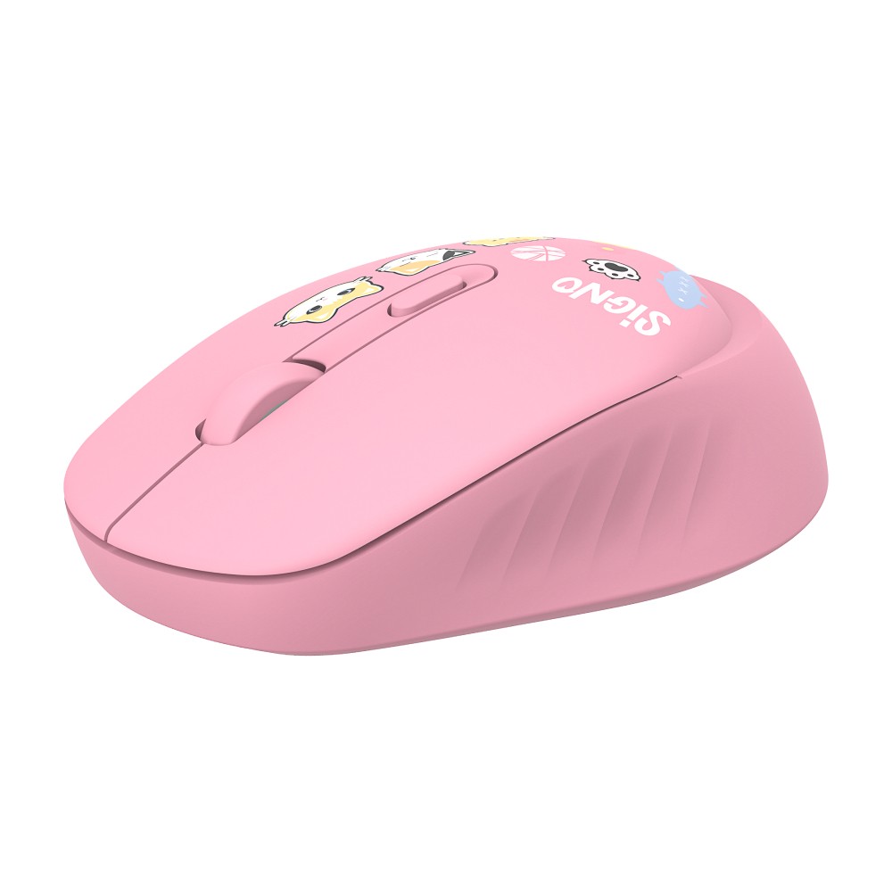 เมาส์และคีย์บอร์ดไร้สาย SIGNO KW-700+WM-100P Pink (TH/EN)