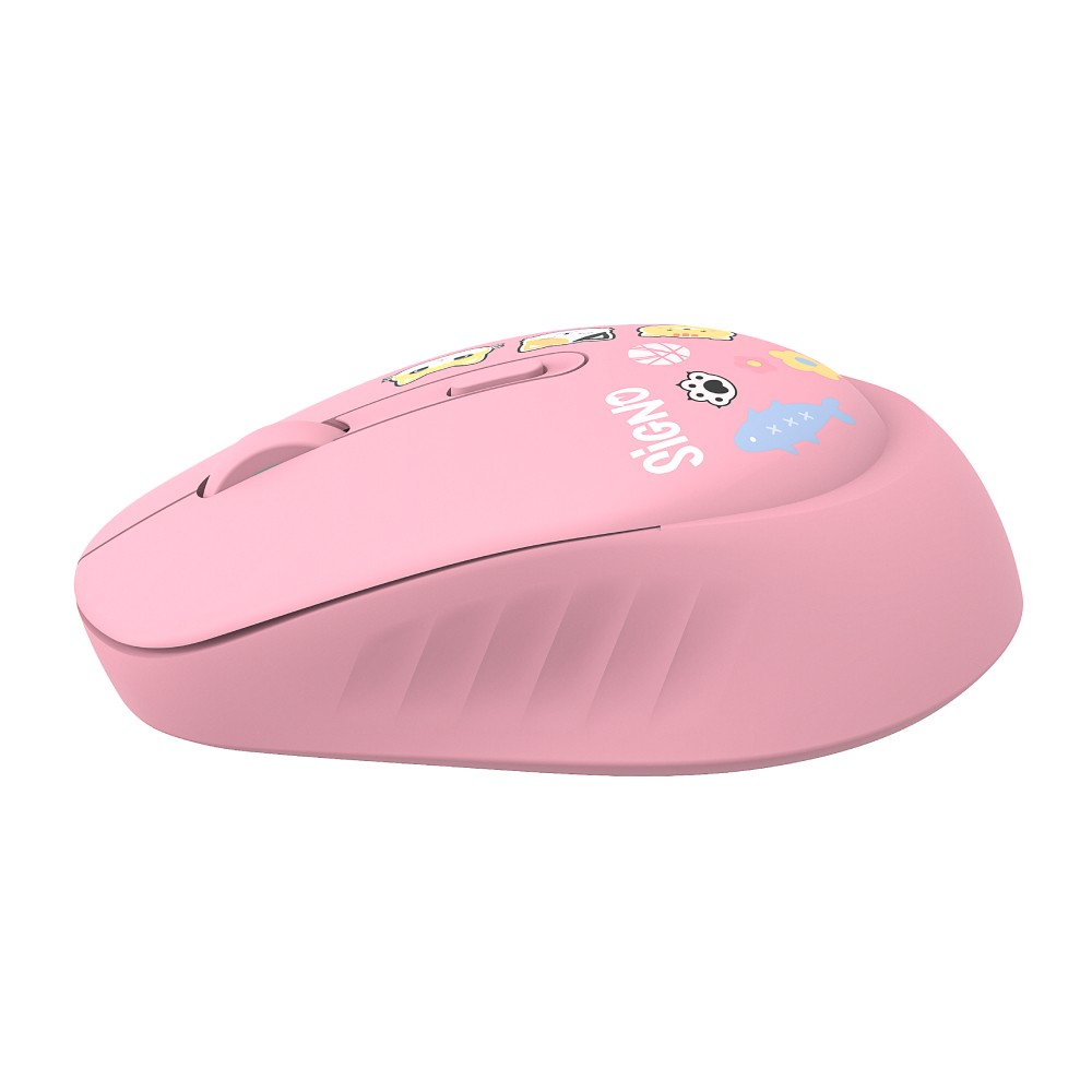 เมาส์และคีย์บอร์ดไร้สาย SIGNO KW-700+WM-100P Pink (TH/EN)