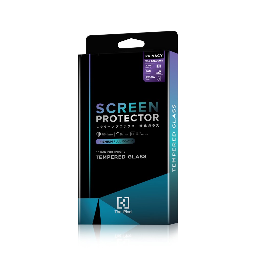 ฟิล์มกันรอย The Pixel iPhone 18 Pro Tempered Glass Privacy Black FF