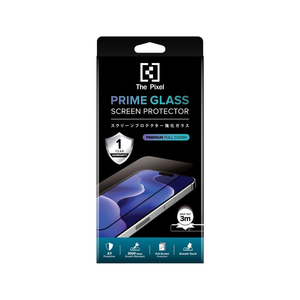 ฟิล์มกันรอย The Pixel iPhone 18 Pro Tempered Prime Glass Black FF