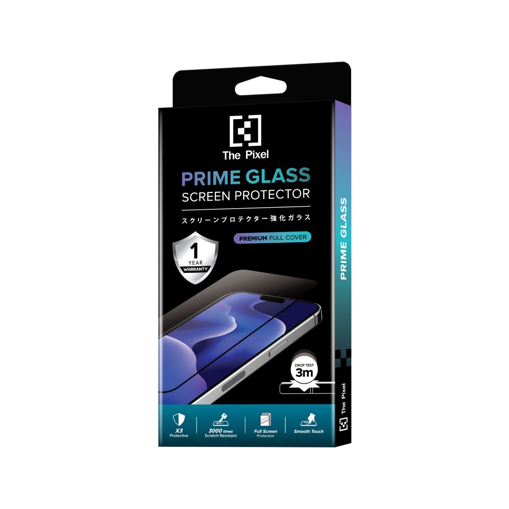 ฟิล์มกันรอย The Pixel iPhone 18 Pro Tempered Prime Glass Black FF