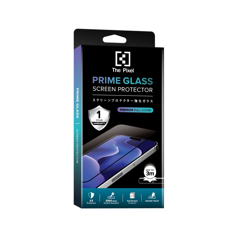 ฟิล์มกันรอย The Pixel iPhone 18 Pro Tempered Prime Glass Black FF