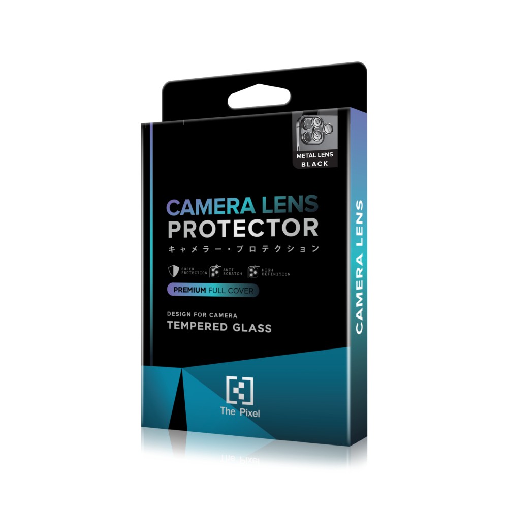 ฟิล์มกันเลนส์ The Pixel iPhone 18 Pro/18 Pro Max 3D Metal LN Matte Black