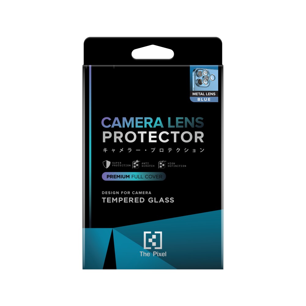 ฟิล์มกันเลนส์ The Pixel iPhone 18 Pro/18 Pro Max 3D Metal LN Matte Blue