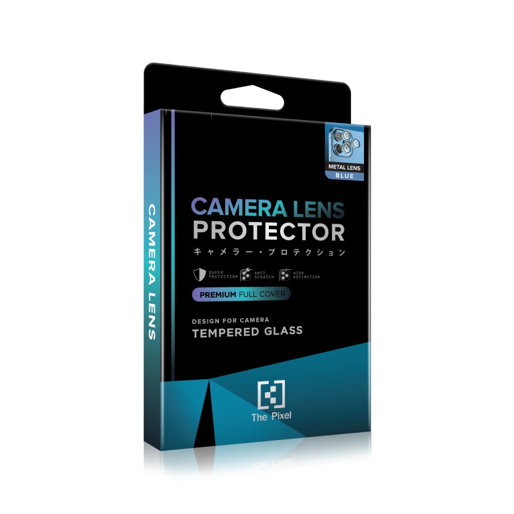 ฟิล์มกันเลนส์ The Pixel iPhone 18 Pro/18 Pro Max 3D Metal LN Matte Blue