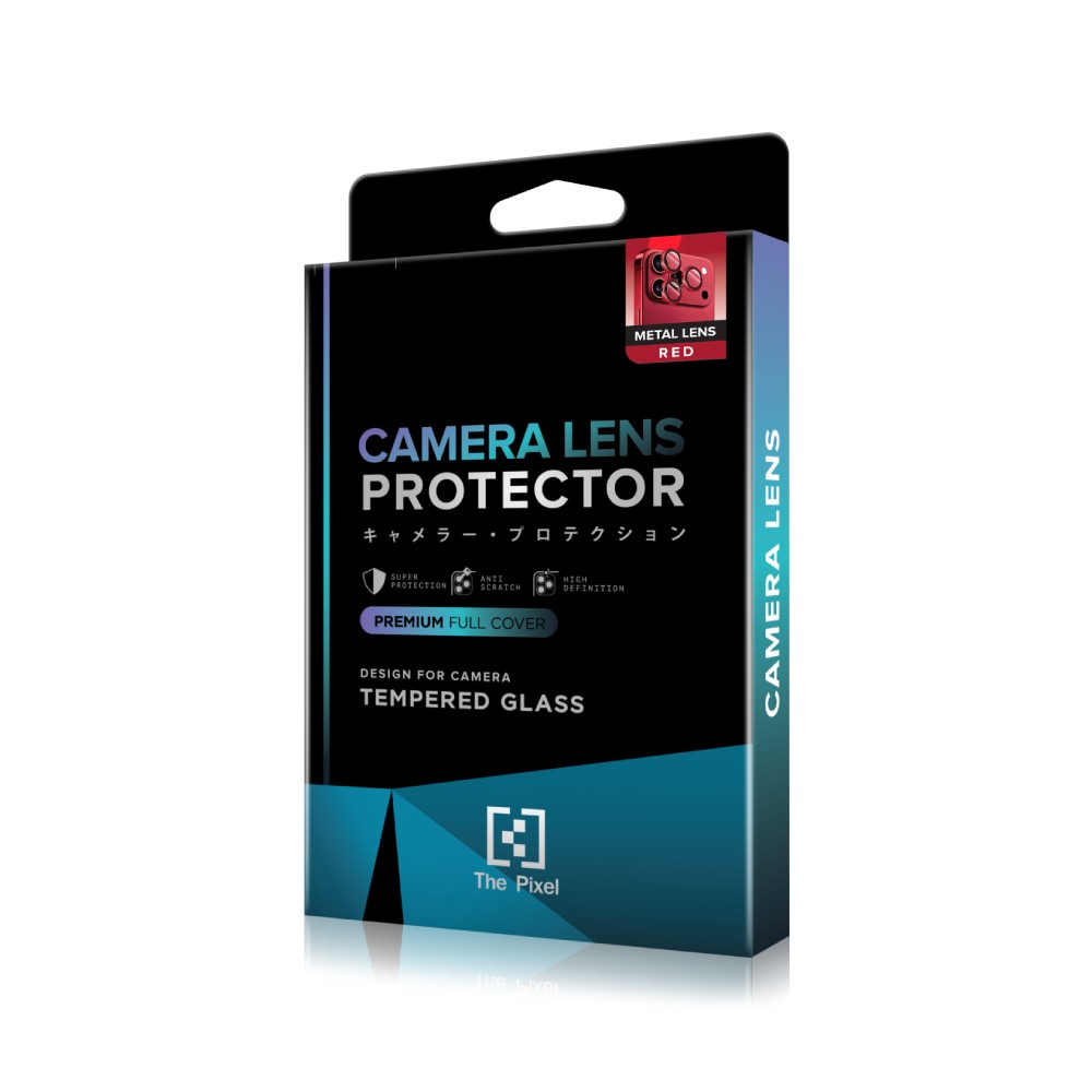 ฟิล์มกันเลนส์ The Pixel iPhone 18 Pro/18 Pro Max 3D Metal LN Matte Red