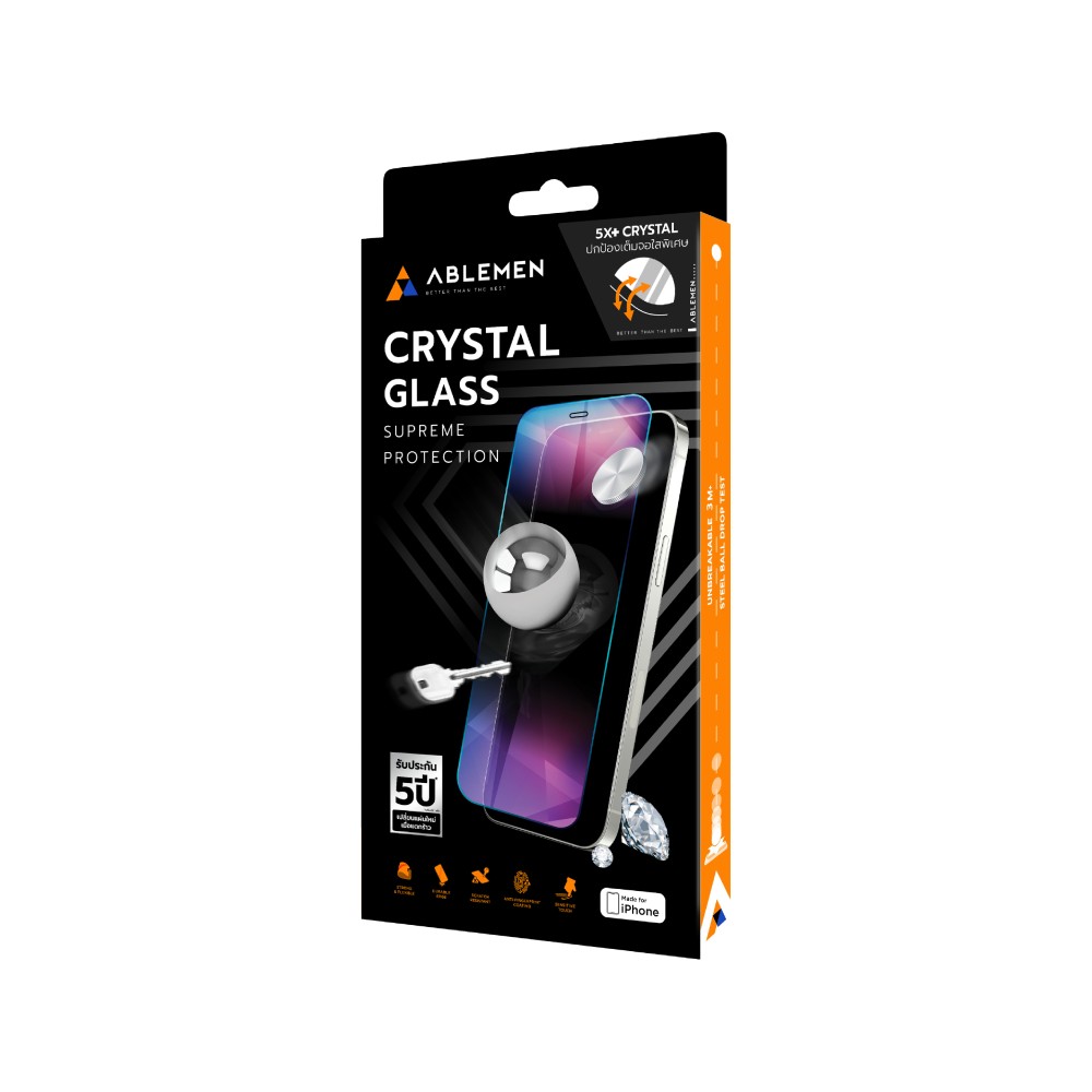 ฟิล์มกันรอย Ablemen iPhone 18 Pro Max Crystal 5XC Full Frame